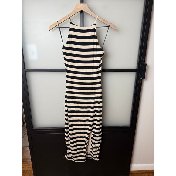 NWT Rachel Parcell Striped Slit Front Midi Dress Size XS - Picture 1 of 9